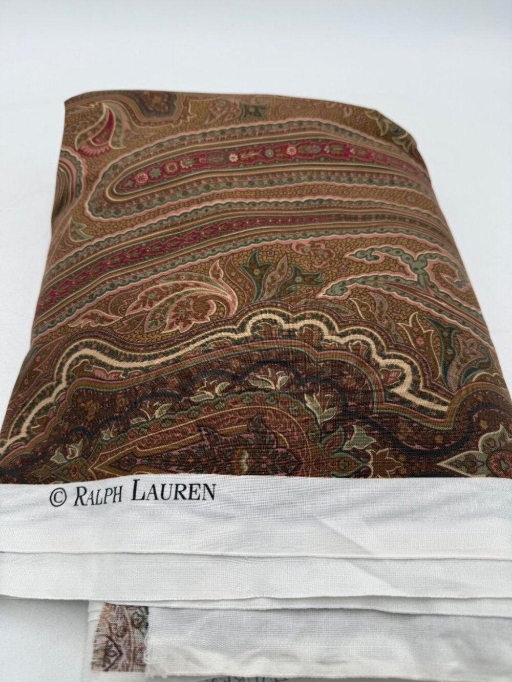 Ralph Lauren Paisley Print Fabric Brown 100% Cotton  Sewing 5 yds 52" wide